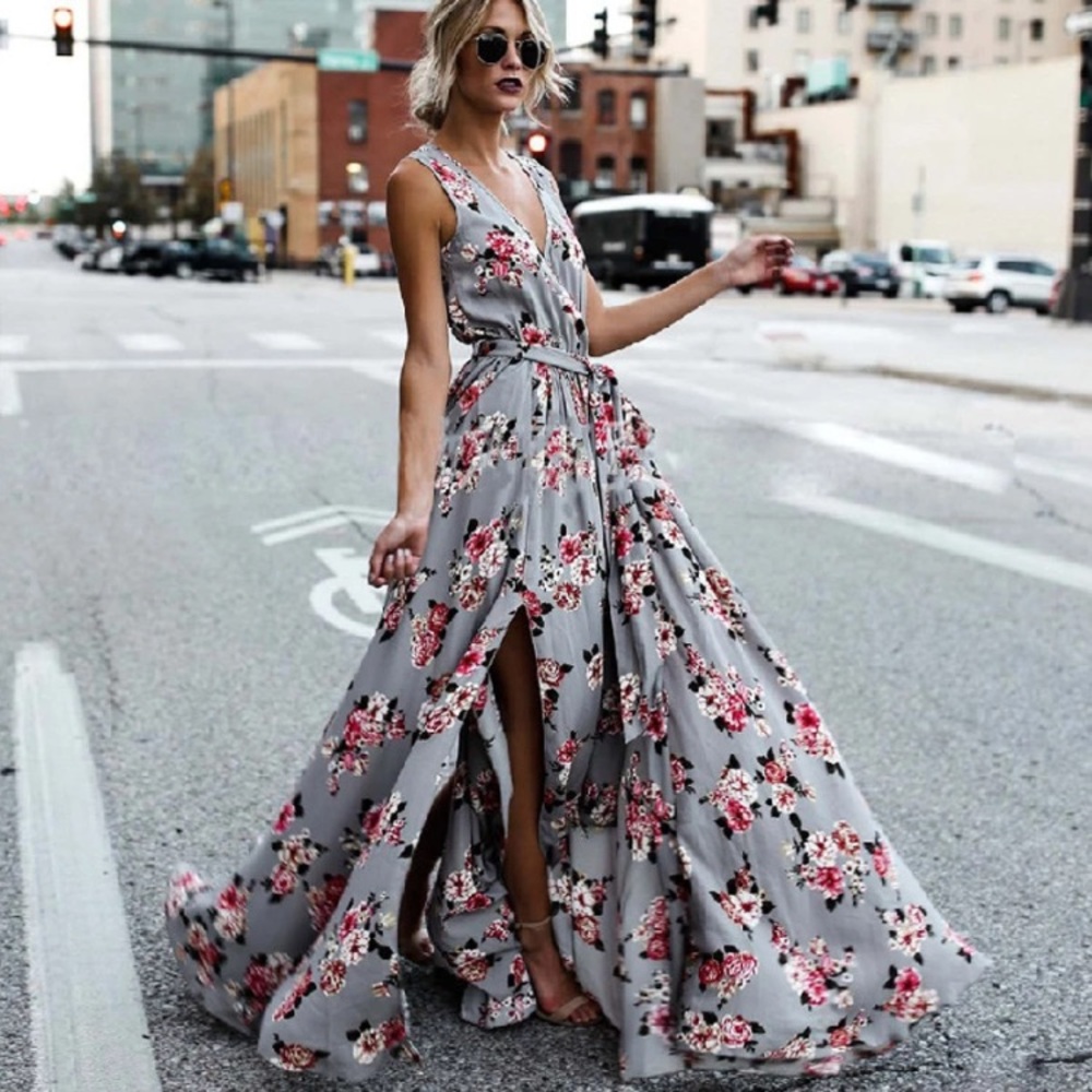 Floral Maxi Gown - Picture 2 of 8